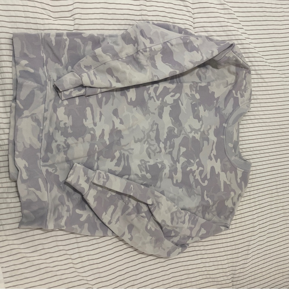 Lululemon Perfectly Oversized Crewneck - Gray Camo